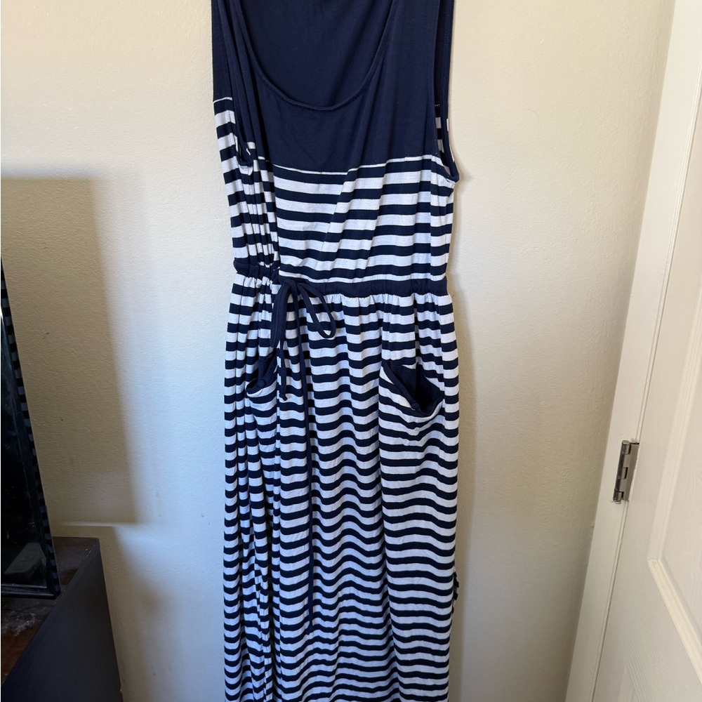 Torrid Black and White Striped Maxi Dress